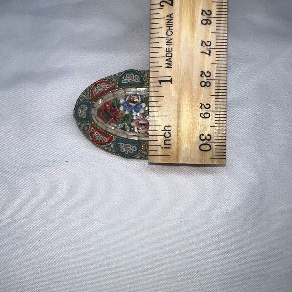 Vintage Micro Mosaic Brooch Made in Italy - Picture 13 of 13